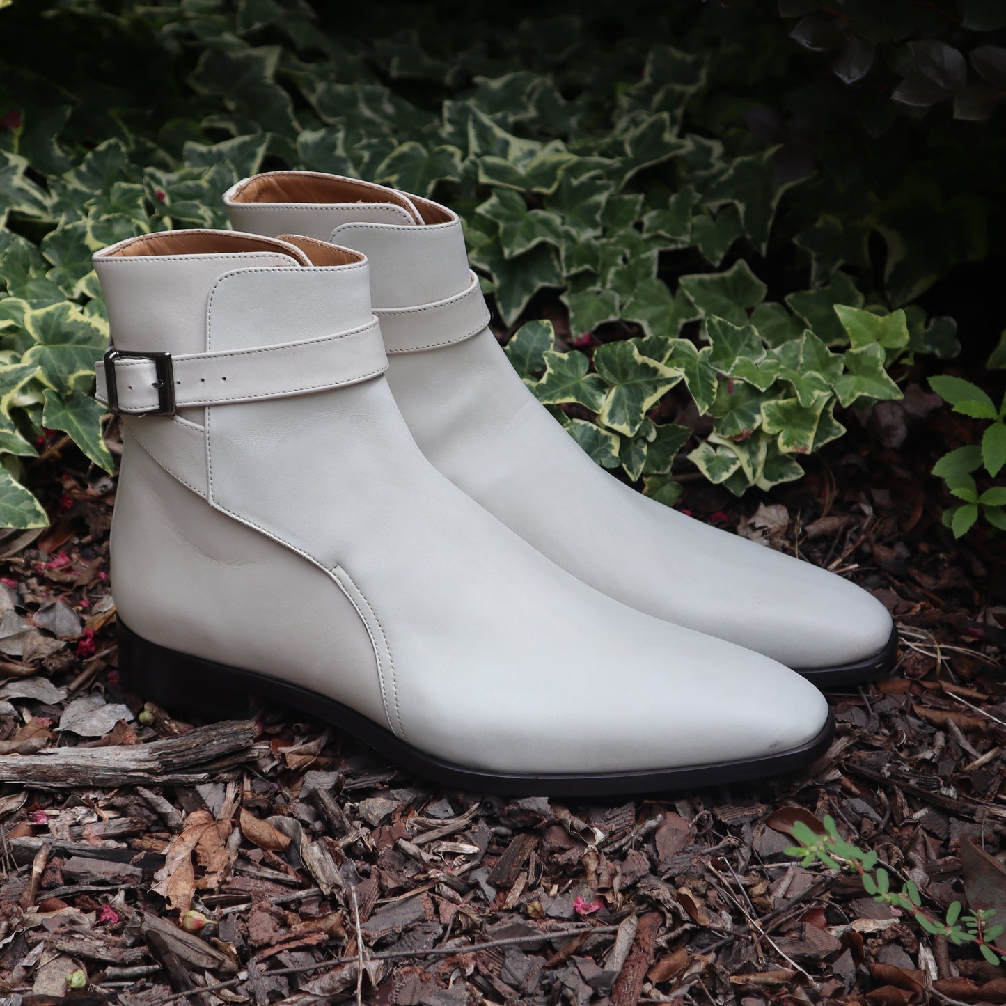Handmade Italian leather Unfinished Crust Jodhpur Boot with buckle closure, men's dress boot by Michael Darren Shoes