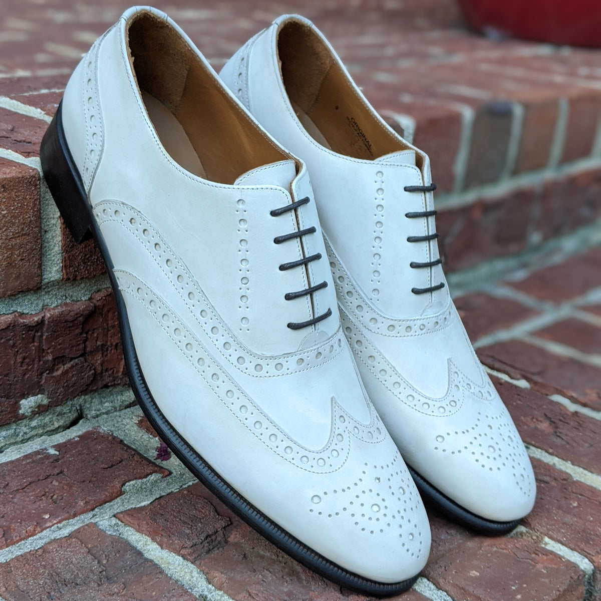 Handmade Italian leather Unfinished Crust Wingtip Oxford, men's dress shoe by Michael Darren Shoes